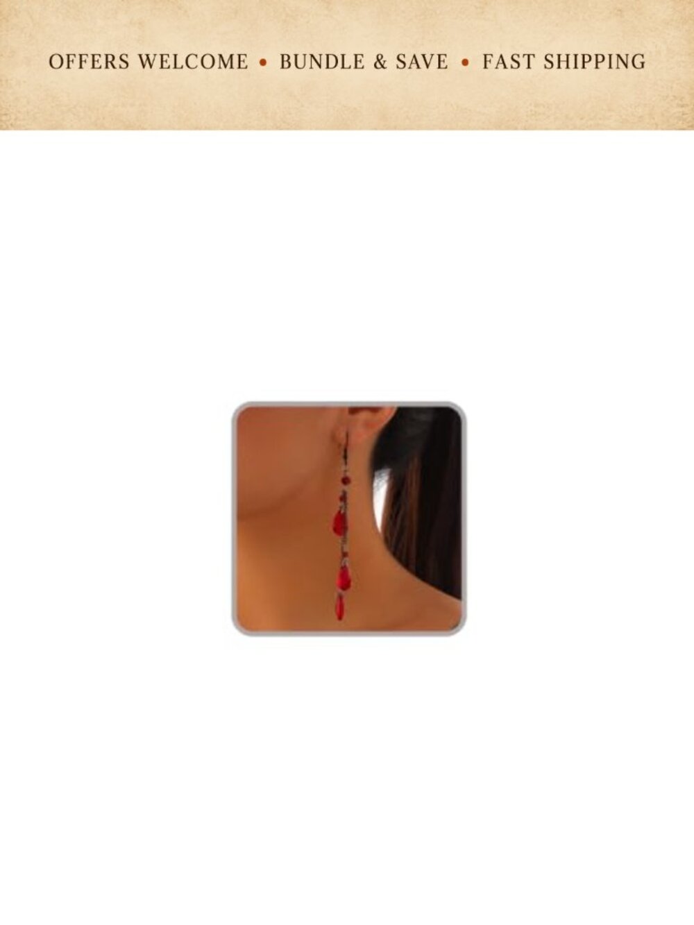 Gothic Crystal Dangle Earrings Women Long Tassel Statement Drop